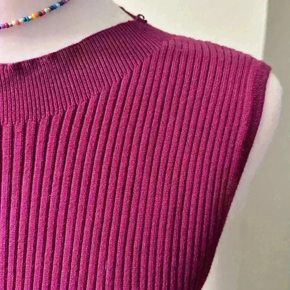 MICHAEL STARS | Purple Jewel Tone Purple Turtleneck Sleveless Top | SZ XL - Picture 4 of 5